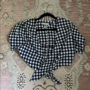 URBAN OUTFITTERS checkered black & white wrap